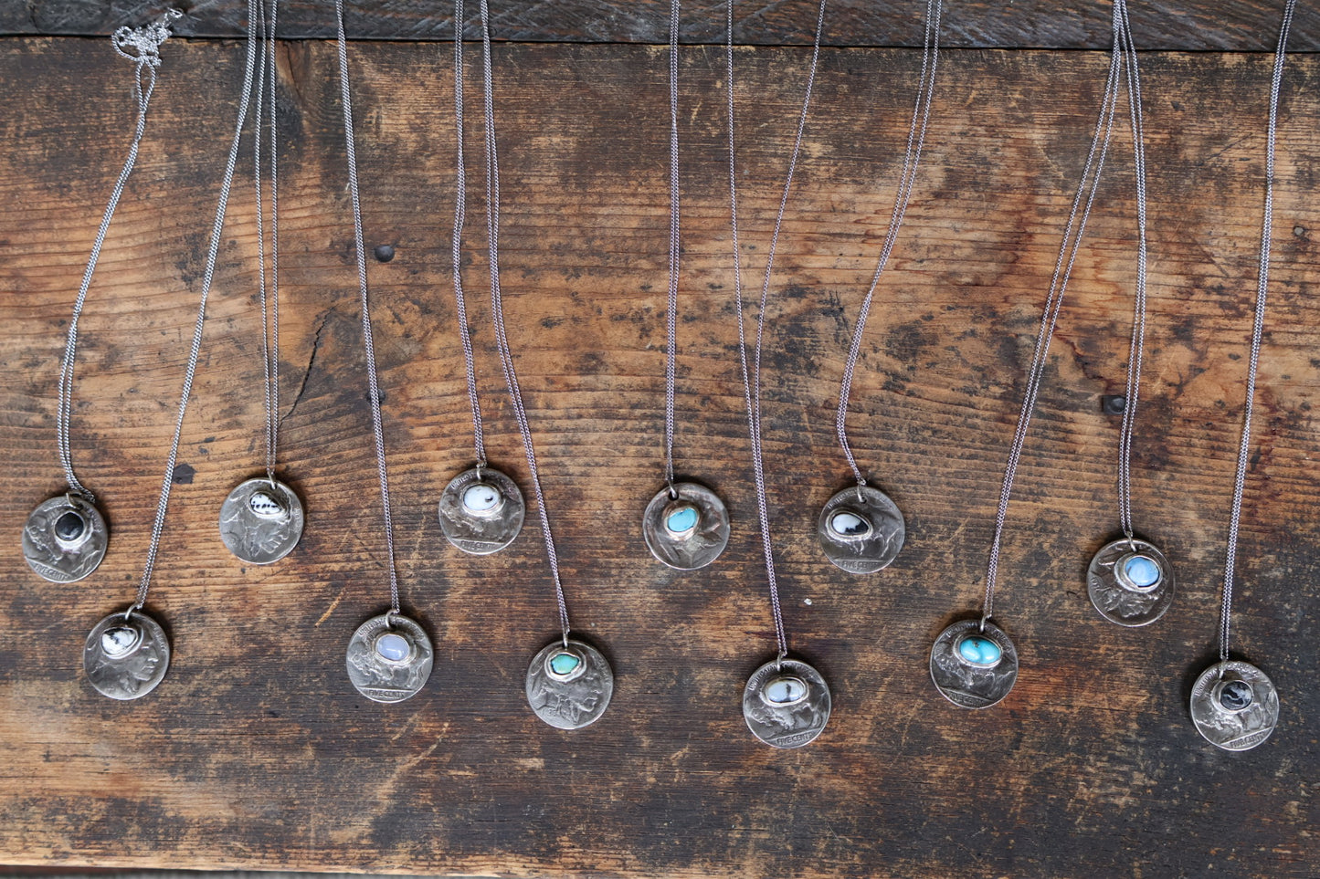 Black Buffalo Nickel Necklace