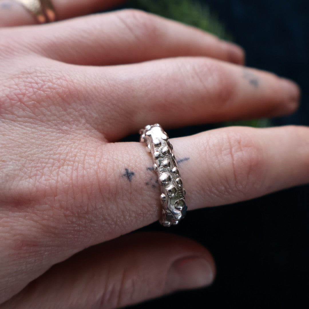 Wax carved ring, size 8