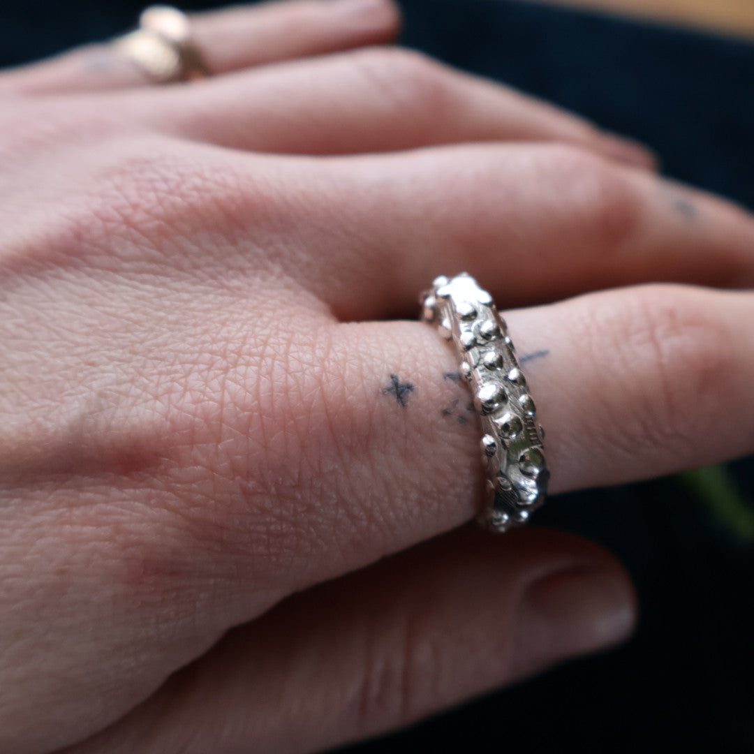 Wax carved ring, size 8