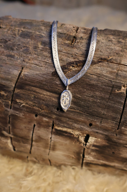 Deep v charm necklace