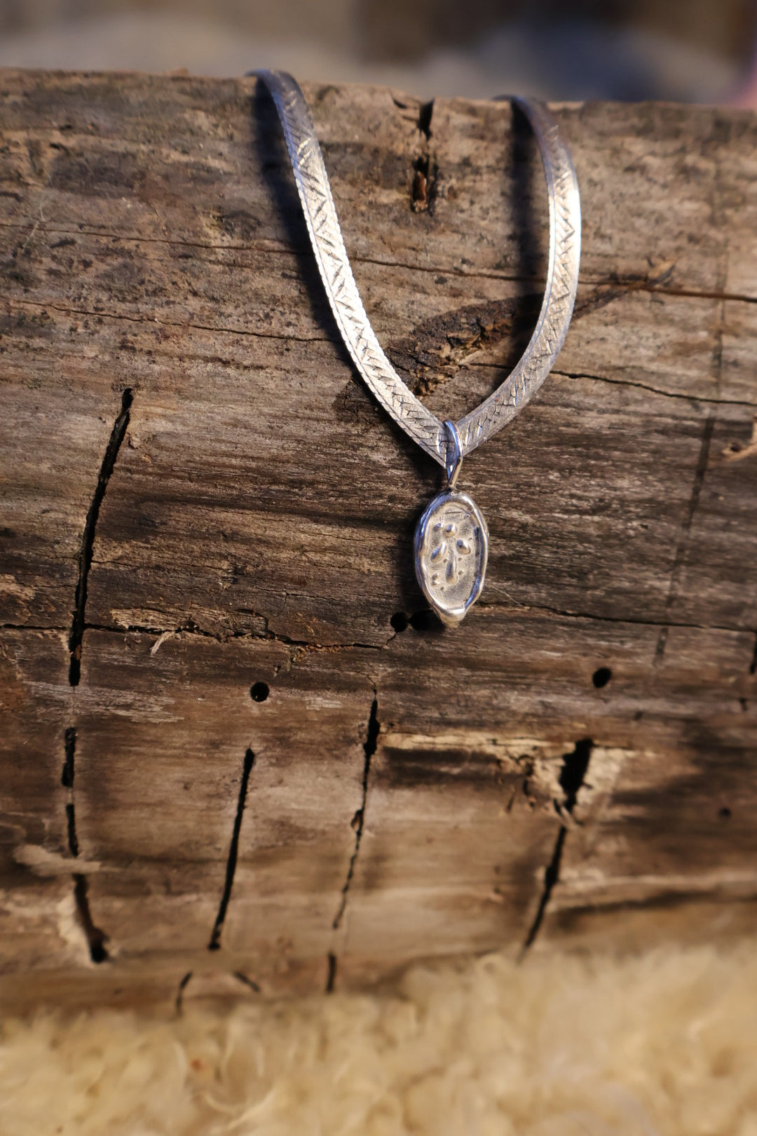 Deep v charm necklace