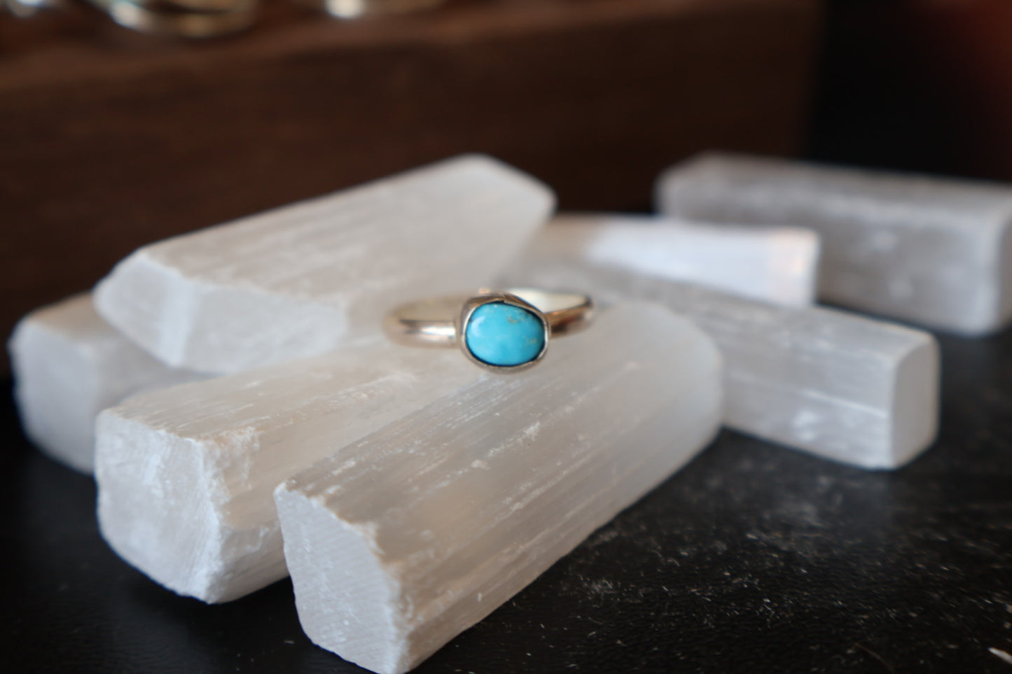 Turquoise stacking ring size 8