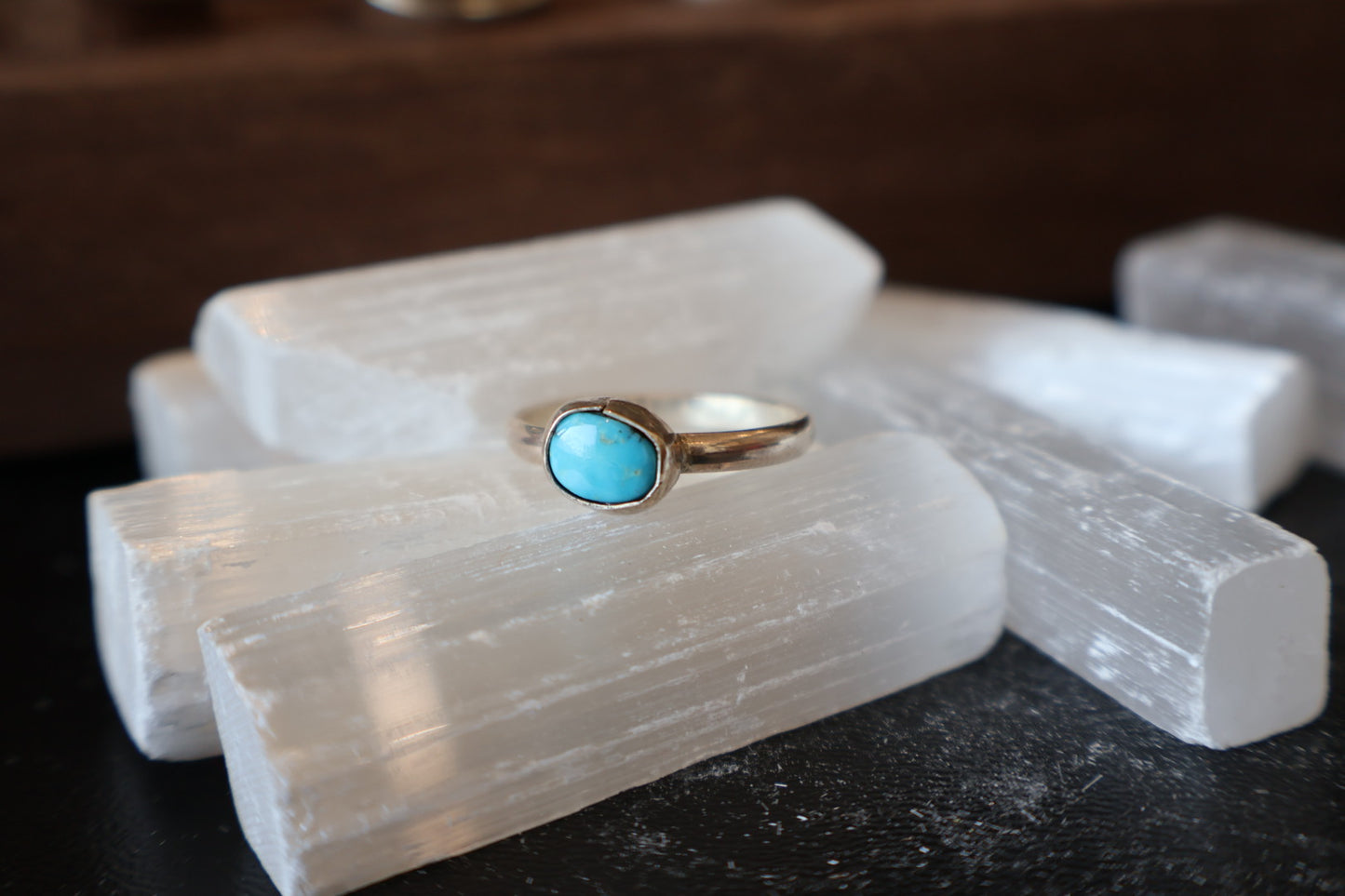 Turquoise stacking ring size 8