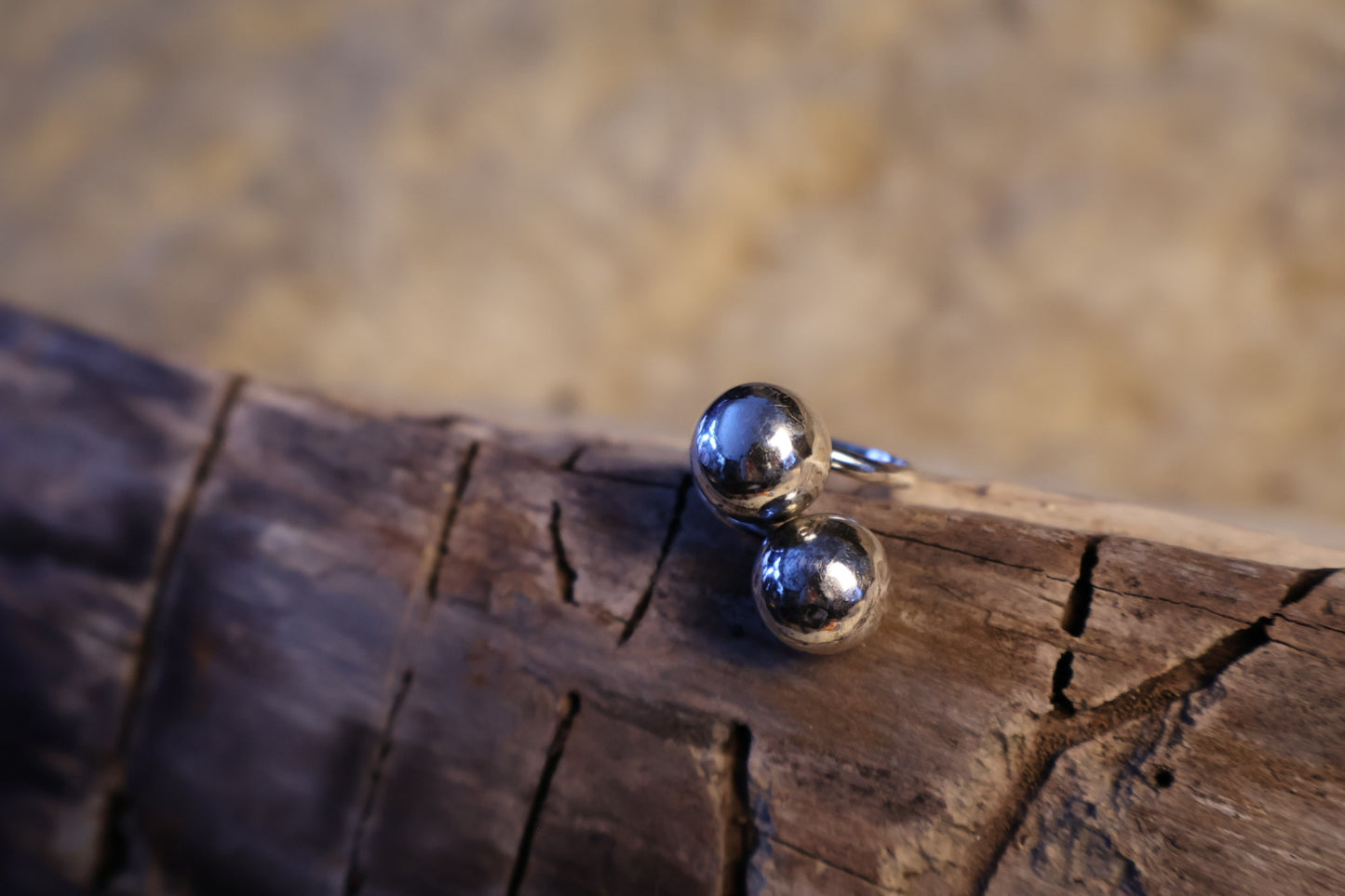 Vintage ball ring, size 7