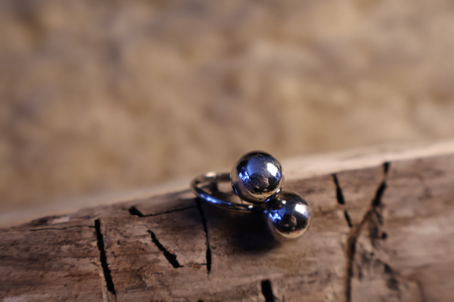 Vintage ball ring, size 7