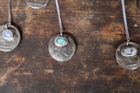 Turquoise Buffalo Nickel Necklace