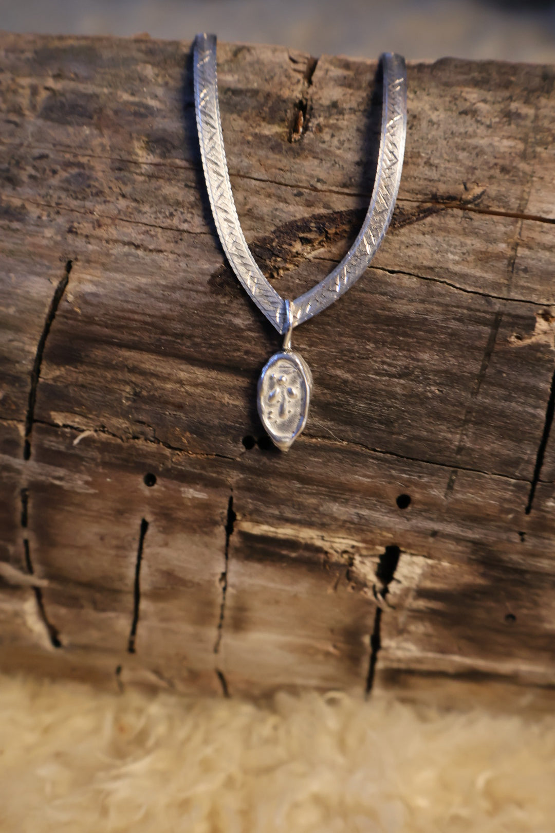 Deep v charm necklace